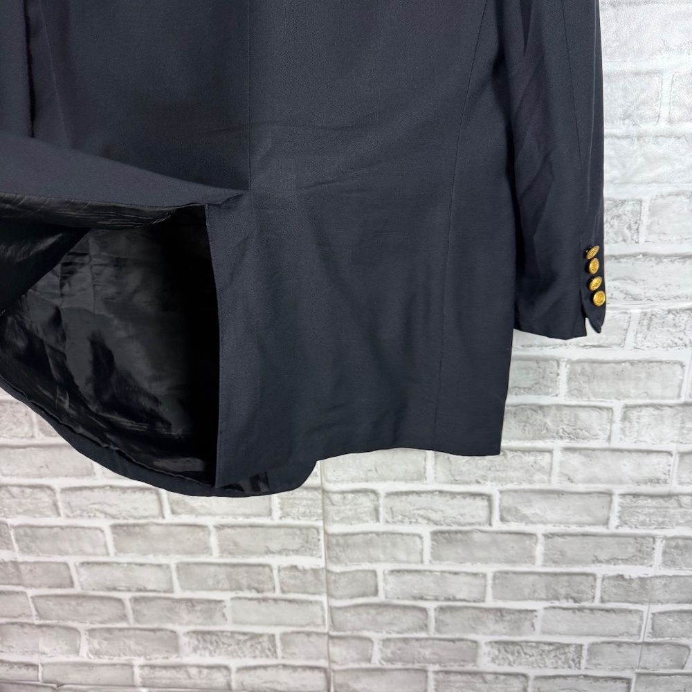 Brooks Brothers Solid Black 2 Gold Button Blazer … - image 6